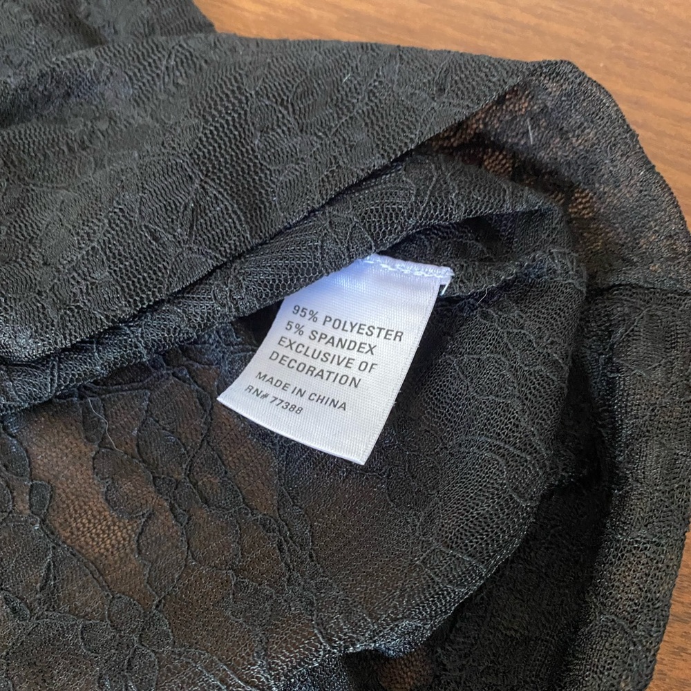 [Hi-Line] Black Lace Racerback Tank Top - Picture 6 of 7